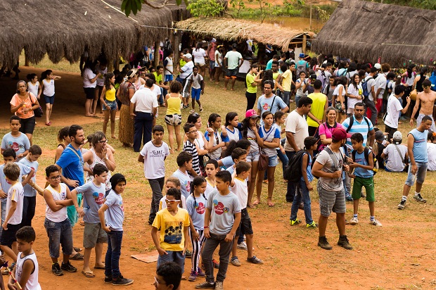 Aldeia recebe visitantes indígenas e não indígenas aliados da causa indígenas. Foto: Edgar Corrêa Kanaykõ 
