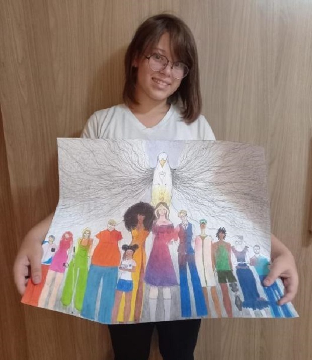 Estudante da rede estadual é finalista do Concurso Cartaz da Paz do Lions Clubs Internacional